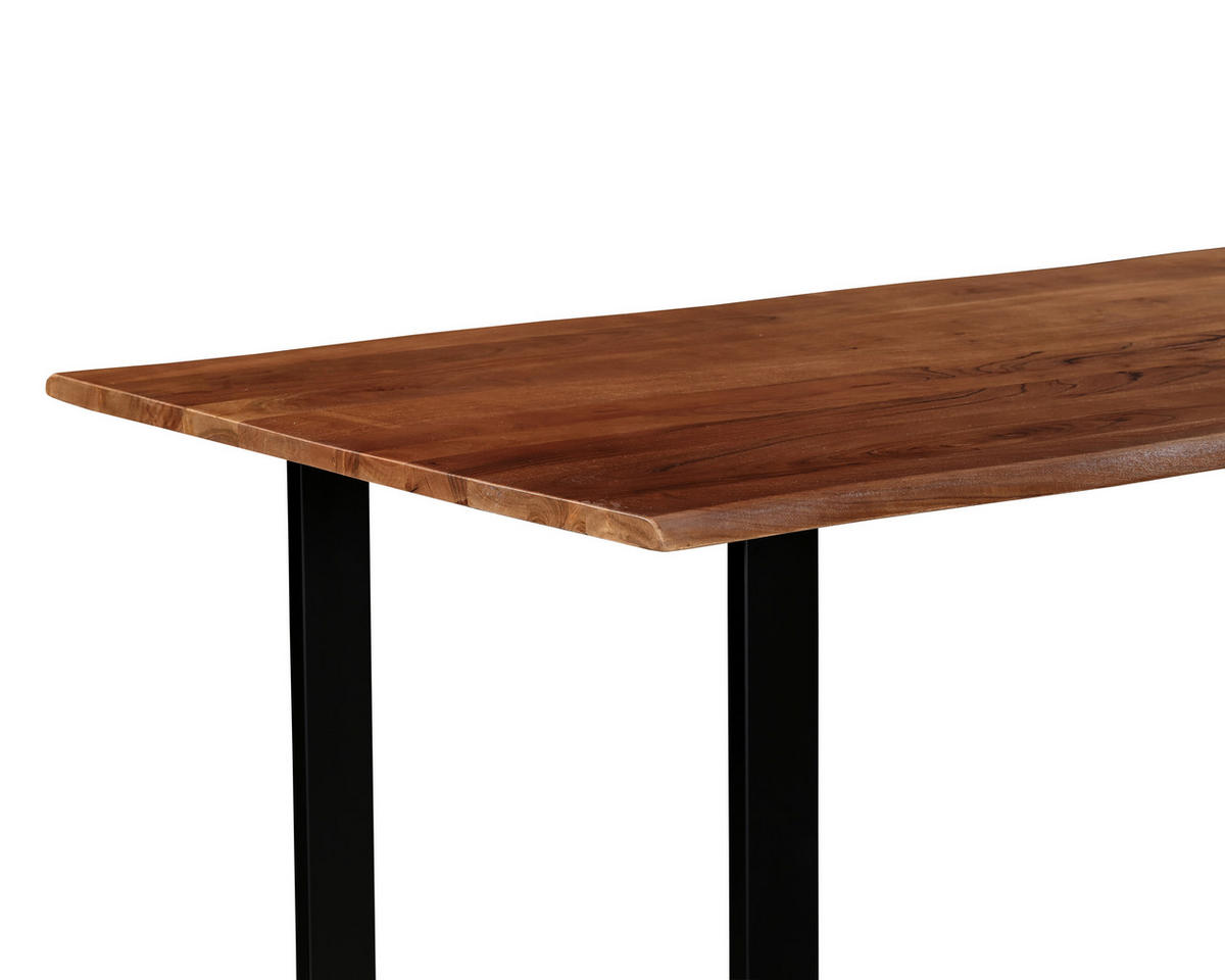 STOL ZA BLAGOVAONICU  crna, boje oraha  drvo, metal      - boje oraha/crna, Moderno, drvo/metal (180/90/76cm) - MID.YOU