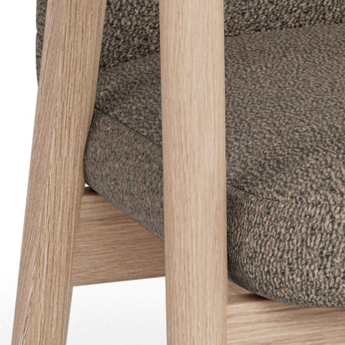 ARMLEHNSTUHL   Bouclé  Taupe  - Taupe, KONVENTIONELL, Holz/Textil (55/88/60cm) - MID.YOU