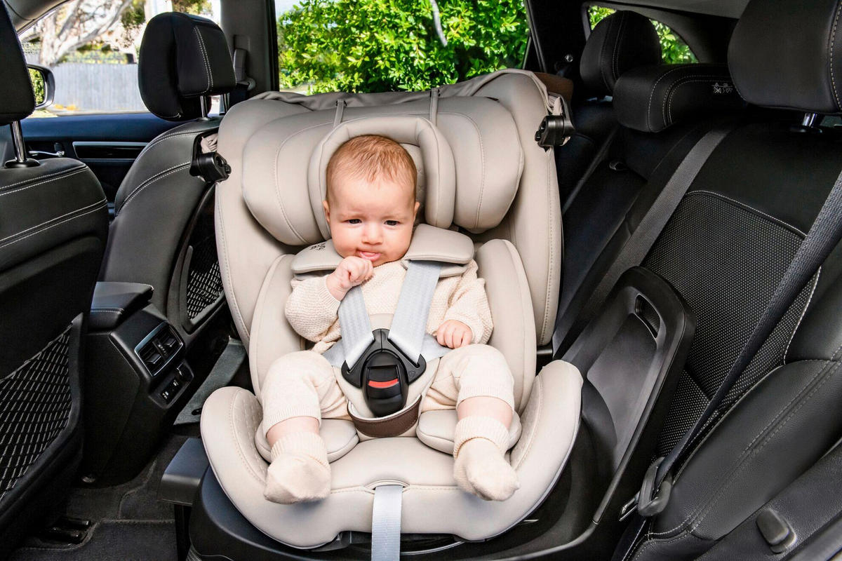 REBOARDER-KINDERSITZ SWIVEL-GROW MAX AIR  - Cognac, Basics, Kunststoff/Textil (44/57/56cm) - Britax Römer