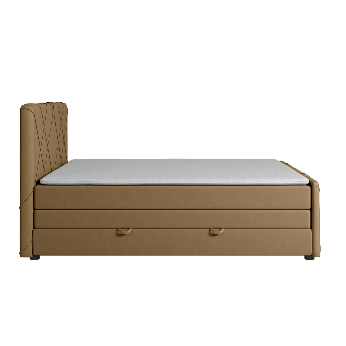 BOXSPRINGBETT 180/200 cm  in Beige  - Beige/Schwarz, Modern, Holz/Kunststoff (180/200cm) - MID.YOU