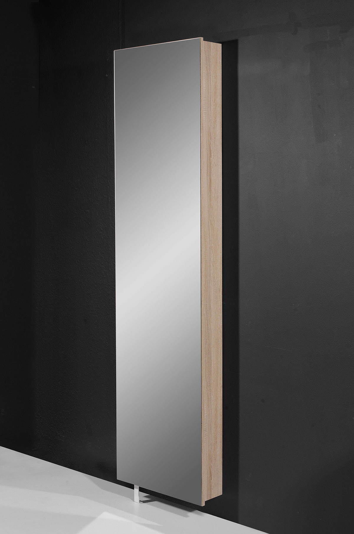 SCHUHSCHRANK  in 50/195/18 cm  - Sonoma Eiche, Design, Glas/Holzwerkstoff (50/195/18cm) - Xora