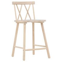 BARHOCKER-SET Weiß Kautschukholz abwischbar  - Weiß, Design, Holz (43/90/44cm) - Livetastic