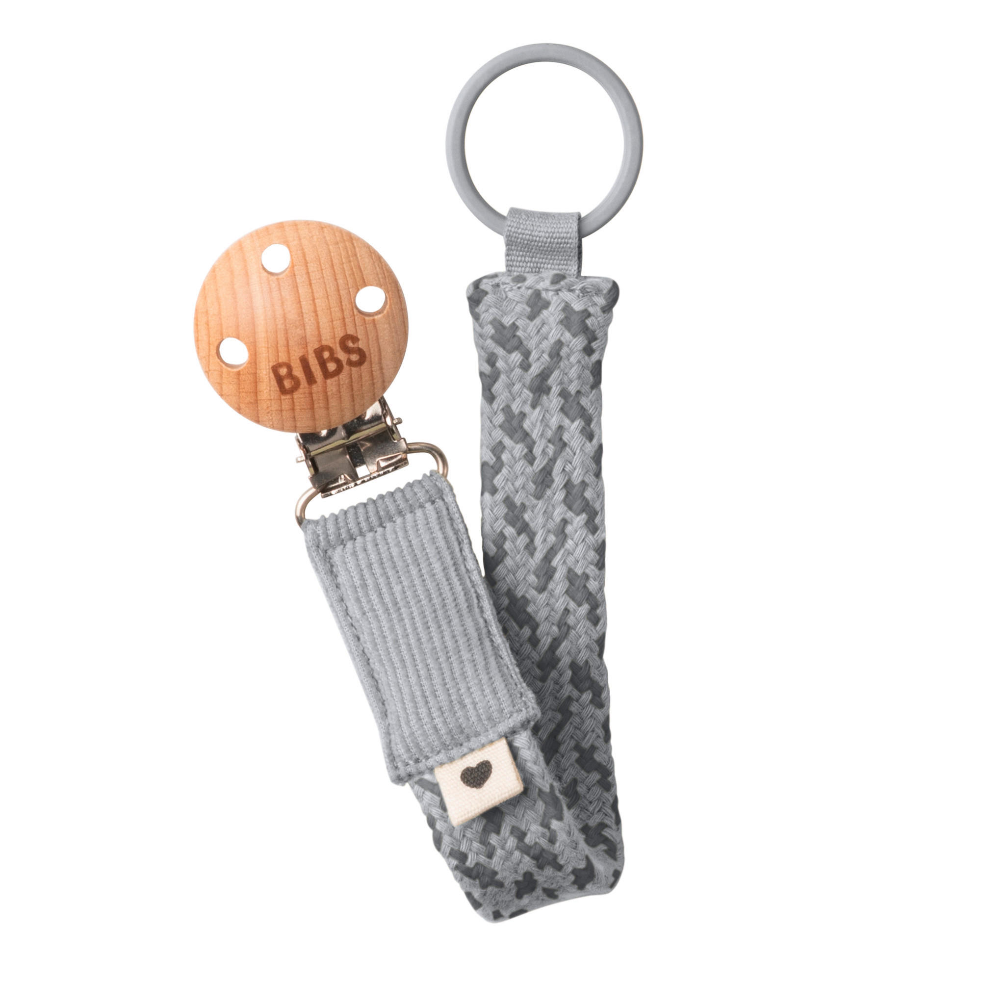 SCHNULLERKETTE 0 Monat(e)  - Hellgrau/Grau, Basics, Holz/Textil (7,8/18,9/2,2cm)