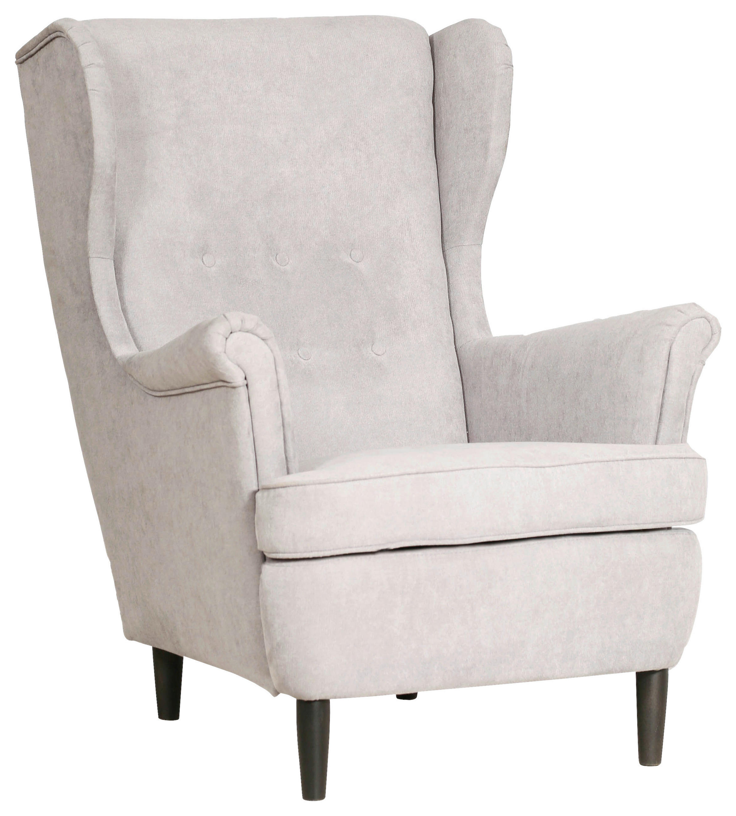 FÜLES FOTEL - fekete/szürke, Basics, faalapú anyag/karton (78/102/98cm) - Carryhome