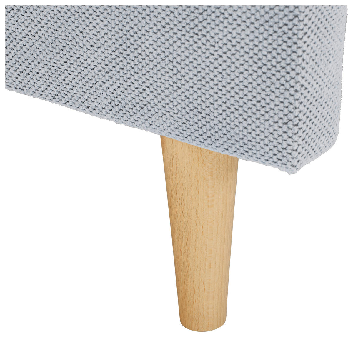 ECKSOFA Hellgrau Webstoff  - Hellgrau/Naturfarben, KONVENTIONELL, Holz/Textil (145/250cm) - Carryhome