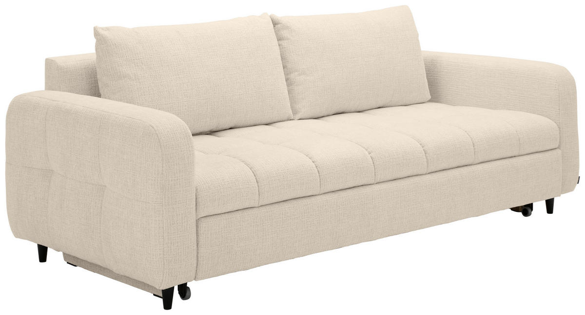SCHLAFSOFA in Textil Naturfarben  - Schwarz/Naturfarben, Design, Holz/Textil (236/88/101cm) - Stylife
