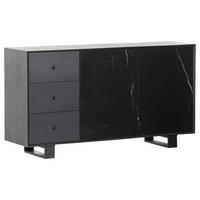 SIDEBOARD  in 145/80/42 cm  - Schwarz/Weiß, MODERN, Glas/Holz (145/80/42cm) - Livetastic