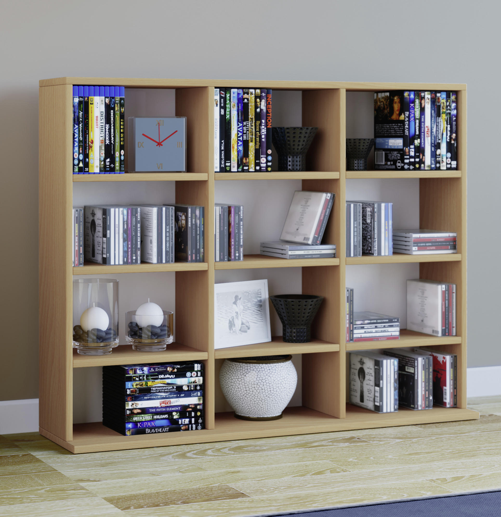 Thumbnail - Mid.you Regal, Buche, Holzwerkstoff, 9 Fächer, 102x83x18 (23) cm, Wohnzimmer, Regale, Bücherregale