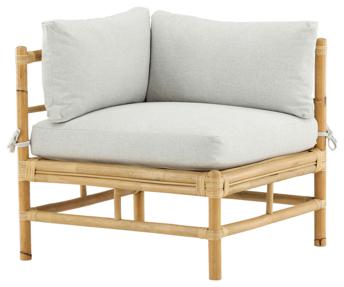 LOUNGEECKTEIL - Hellbraun, KONVENTIONELL, Holz/Textil (75/70/74cm) - Gardenson