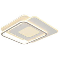 DECKENLEUCHTE 46,5/48,5/5 cm   - Chromfarben/Alufarben, Trend, Kunststoff/Metall (46,5/48,5/5cm) - Novel