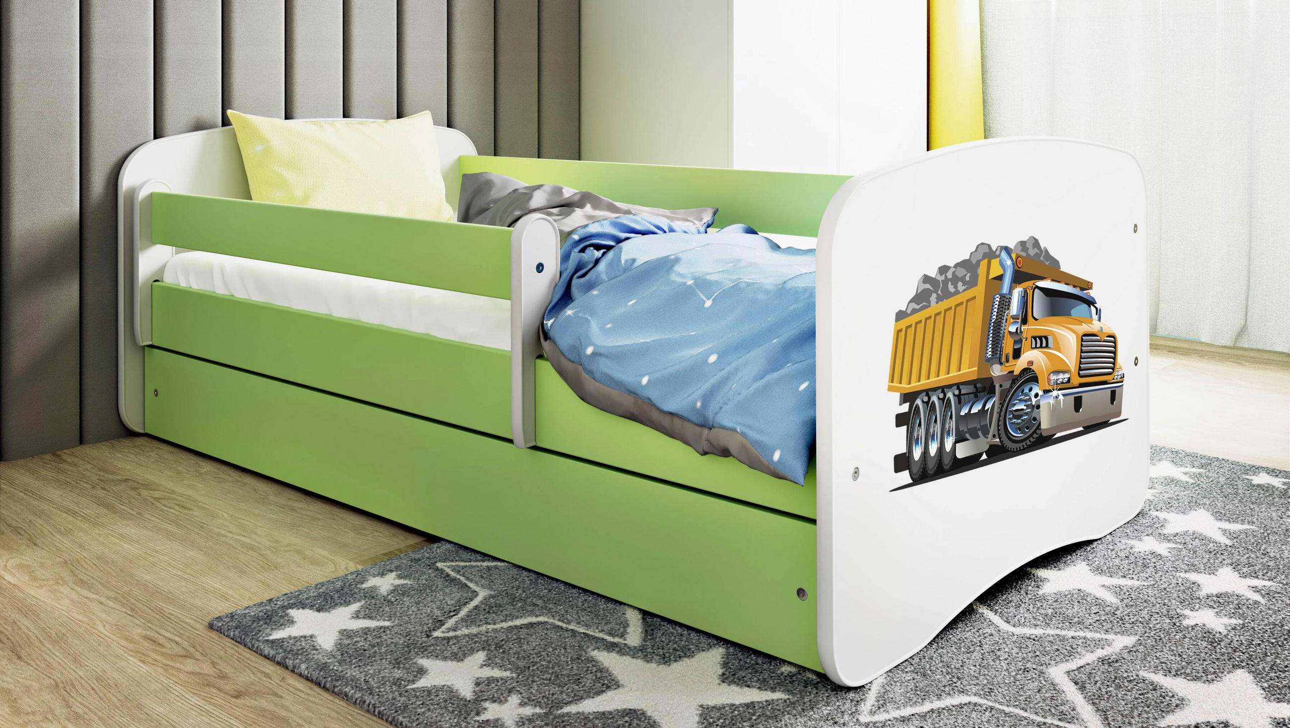 Mid.you Kinder-/Juniorbett Babydreams Grün, Weiß 80x160 cm