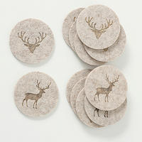 Set Suport Pahare Xmassale - bej, Lifestyle, textil (10cm) - X-Mas