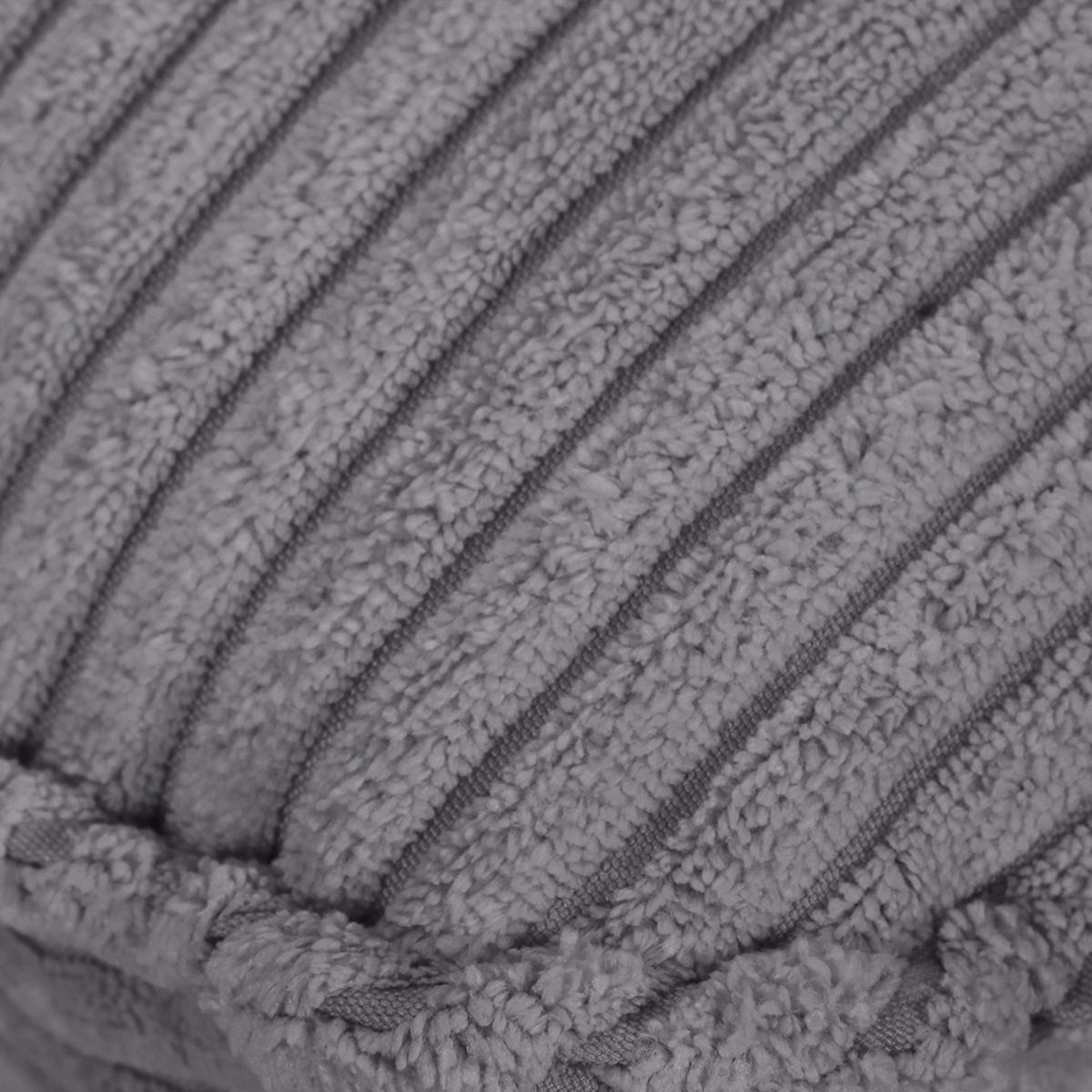 HOCKER in Textil Dunkelgrau  - Dunkelgrau/Schwarz, Konventionell, Textil/Metall (60/49/53cm) - MID.YOU