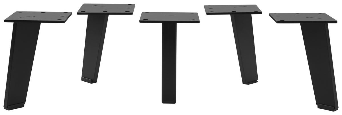 FUßSET  12 cm  - Schwarz, Design, Metall (12cm) - Voleo