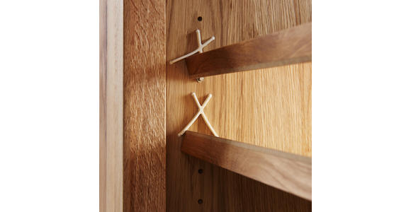 SCHUHSCHRANK Eiche massiv geölt Eichefarben - Eichefarben, MODERN, Holz (54/203/49cm) - Valnatura