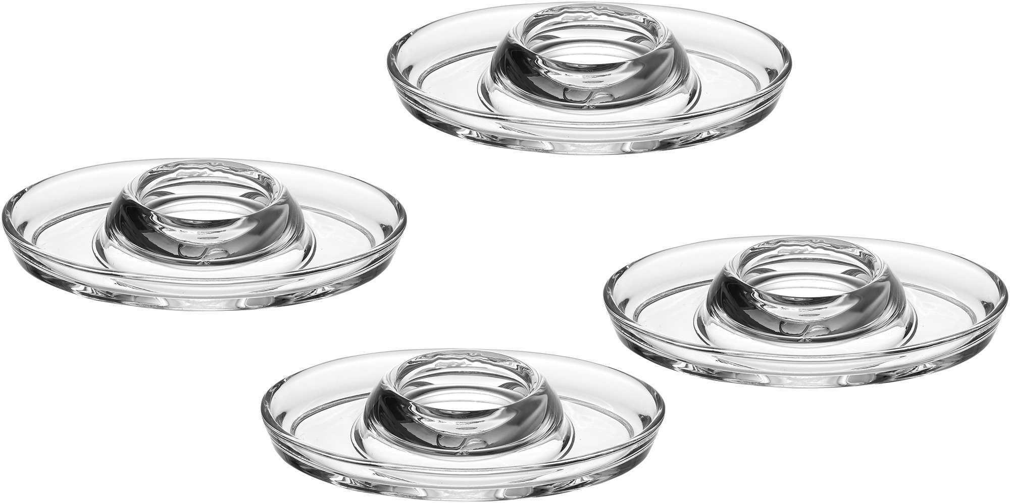 EIERBECHERSET Glas 4-teilig  - Klar, Basics, Glas (13/9/7cm) - Ritzenhoff Breker