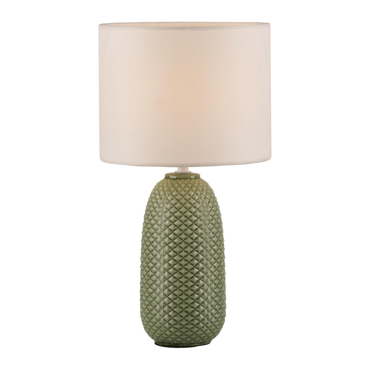 TISCHLEUCHTE PINE 20/20/38 cm  - Weiß/Grün, Design, Glas/Kunststoff (20/20/38cm)
