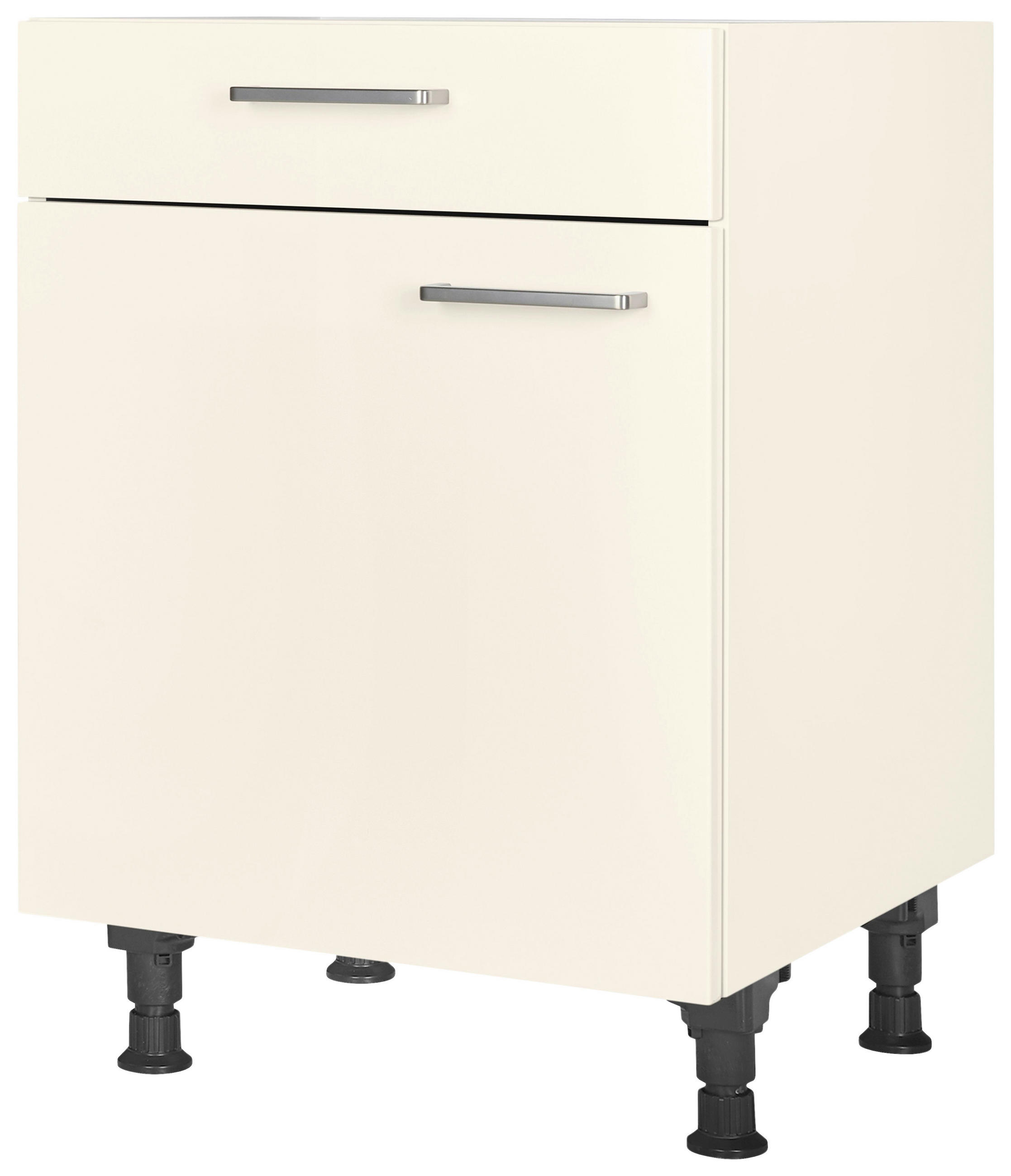 SCHUBKASTENUNTERSCHRANK 60/87/56 cm  in Magnolie  - Edelstahlfarben/Magnolie, MODERN, Holzwerkstoff/Metall (60/87/56cm) - Nobilia