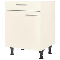 SCHUBKASTENUNTERSCHRANK 60/87/56 cm  in Magnolie  - Edelstahlfarben/Magnolie, MODERN, Holzwerkstoff/Metall (60/87/56cm) - Nobilia