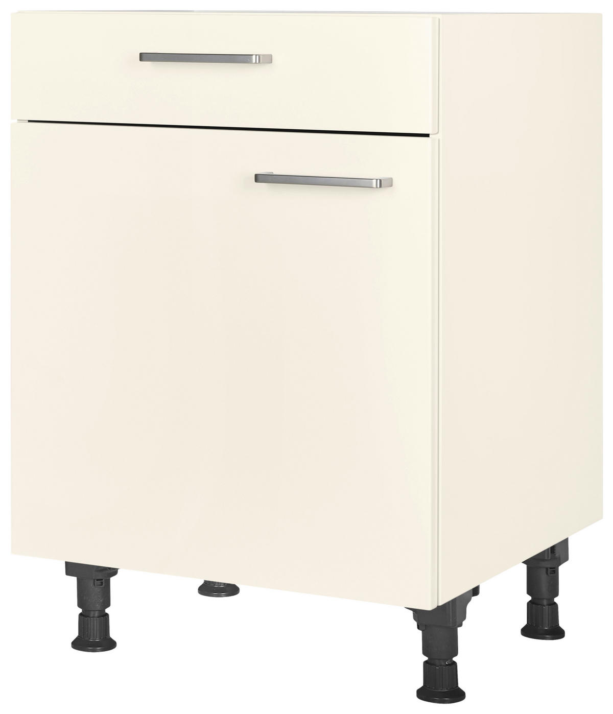 SCHUBKASTENUNTERSCHRANK 60/87/56 cm  in Magnolie  - Edelstahlfarben/Magnolie, MODERN, Holzwerkstoff/Metall (60/87/56cm) - Nobilia