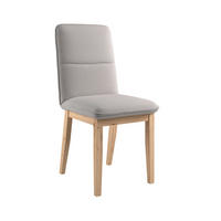 STUHL   Webstoff  Hellgrau  - Eichefarben/Hellgrau, KONVENTIONELL, Holz/Textil (47/91/44cm) - P & B