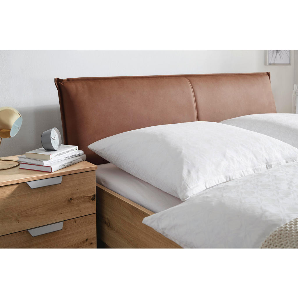Thumbnail - Xora Stauraumbett Aditio Beds, Eiche, Holzwerkstoff, 4 Schubladen, 120x200 cm, Blauer Engel, Goldenes M, gepolstertes Ko...