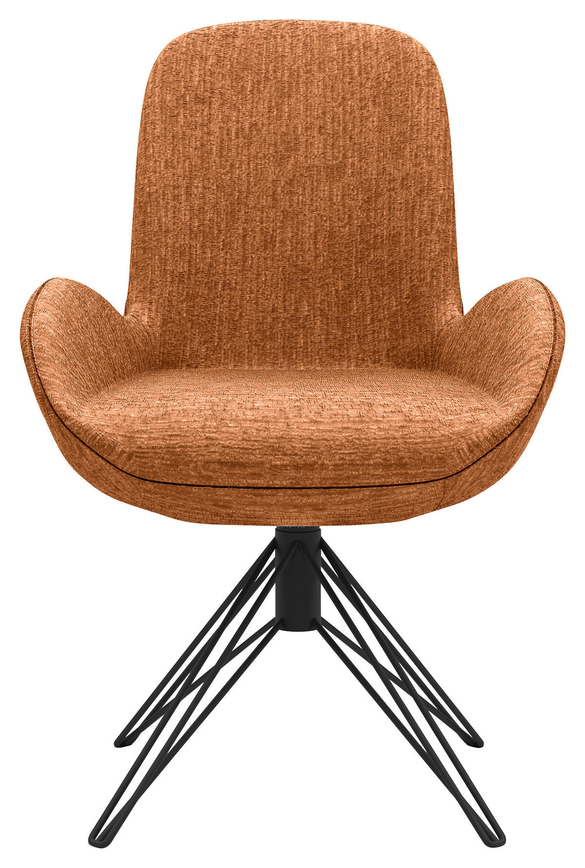 ARMLEHNSTUHL Chenille Kupferfarben  - Schwarz/Kupferfarben, Design, Textil/Metall (64/90/61cm) - Musterring