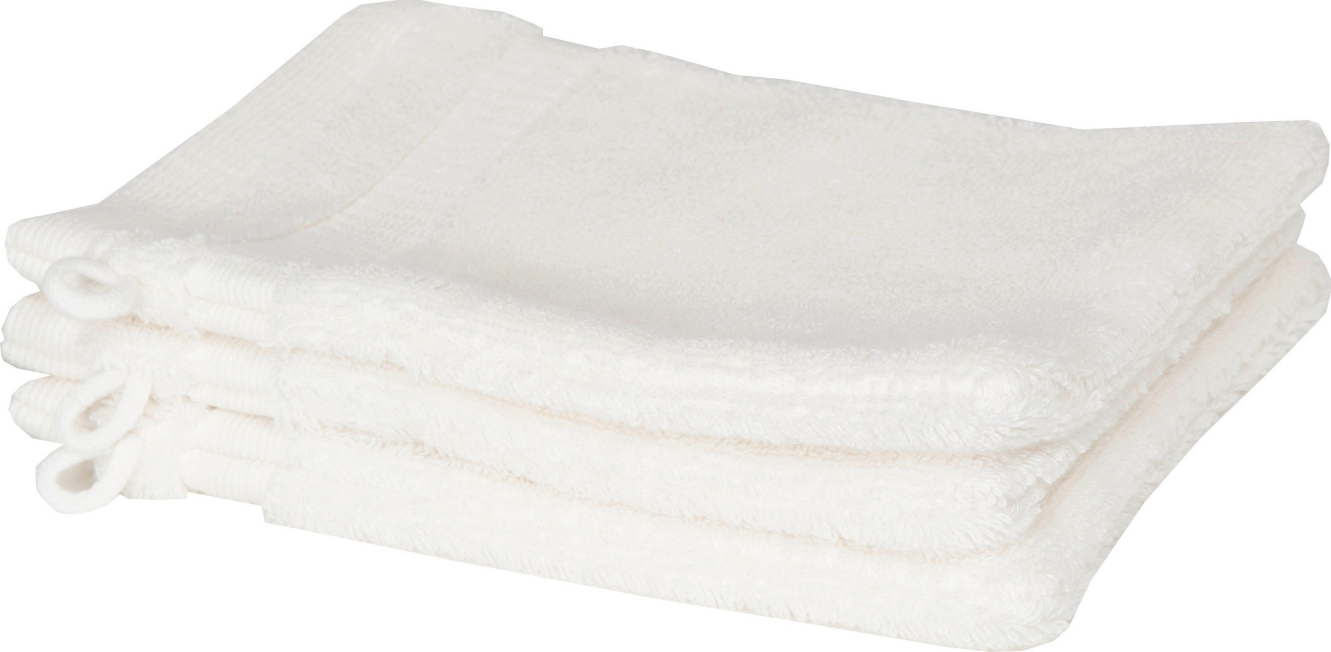 WASCHLAPPEN SW-Cuddly Weiß 3-teilig  - Weiß, Basics, Textil (16/21cm) - Schöner Wohnen