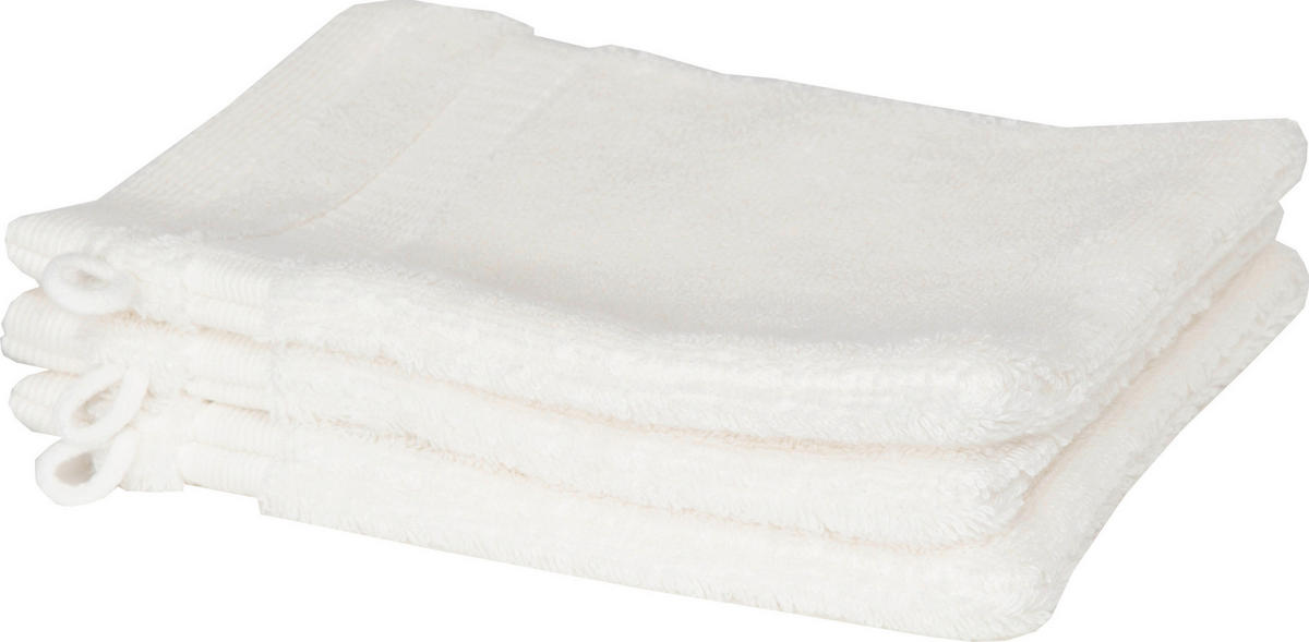 WASCHLAPPEN SW-Cuddly Weiß 3-teilig  - Weiß, Basics, Textil (16/21cm) - Schöner Wohnen