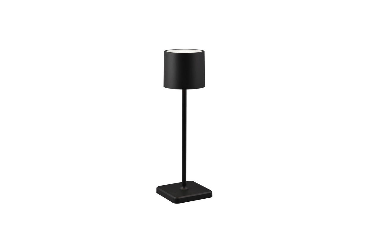 AKKU-TISCHLEUCHTE - Schwarz, Konventionell, Kunststoff (12,5/38cm)