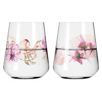 WASSERGLAS 510 ml 2-teilig  - Beere/Rosa, LIFESTYLE, Glas (9,3/9,3/11cm) - Ritzenhoff