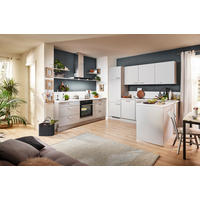 INBYGGNADSKÖK   - stålfärgad/ljusgrå, Basics, metall/trämaterial - Celina