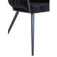 ARMLEHNSTUHL in Samt - Schwarz, LIFESTYLE, Textil/Metall (60/78/55cm) - Ambia Home