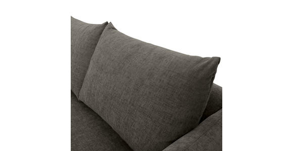 ECKSOFA Dunkelgrau Flachgewebe  - Dunkelgrau/Buchefarben, KONVENTIONELL, Holz/Textil (144/230cm) - Carryhome