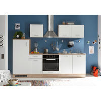 BLOK KUHINJA BEZ APARATA  bijela, hrast Sonoma  - bijela/srebrne boje, Moderno, drvni materijal/plastika (270cm) - MID.YOU
