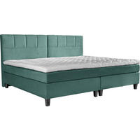 BOXSPRINGBETT 180/200 cm  in Grün, Blau  - Blau/Dunkelgrau, Trend, Holz/Textil (180/200cm) - Esposa