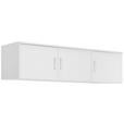 AUFSATZSCHRANK 157/43/54 cm   - Silberfarben/Weiß, KONVENTIONELL, Holzwerkstoff/Kunststoff (157/43/54cm) - Xora