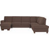 WOHNLANDSCHAFT in Hellbraun  - Hellbraun/Braun, Design, Holz/Textil (163/319/241cm) - Beldomo System