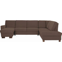 WOHNLANDSCHAFT in Hellbraun  - Hellbraun/Braun, Design, Holz/Textil (163/319/241cm) - Beldomo System