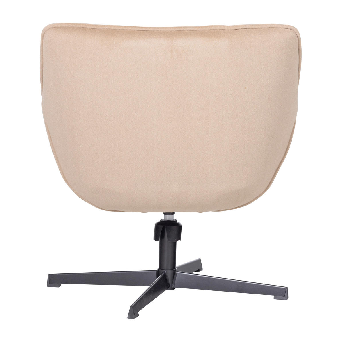 SESSEL in Samt Sandfarben  - Sandfarben/Schwarz, MODERN, Textil/Metall (71/94/83cm) - Livetastic