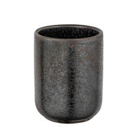 ZAHNPUTZBECHER RUFINA  - Dunkelgrau/Grau, KONVENTIONELL, Keramik (7,5/9,5/7,5cm) - Schöner Wohnen