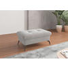 HOCKERTextil Silberfarben  - Silberfarben/Schwarz, Konventionell, Textil/Metall (102/47/69cm) - Sit & More