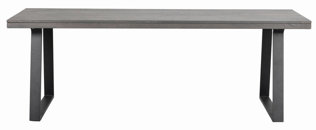 MATBORD i trä, metall 220/95/75 cm   - svart/mörkbrun, Klassisk, metall/trä (220/95/75cm) - Rowico