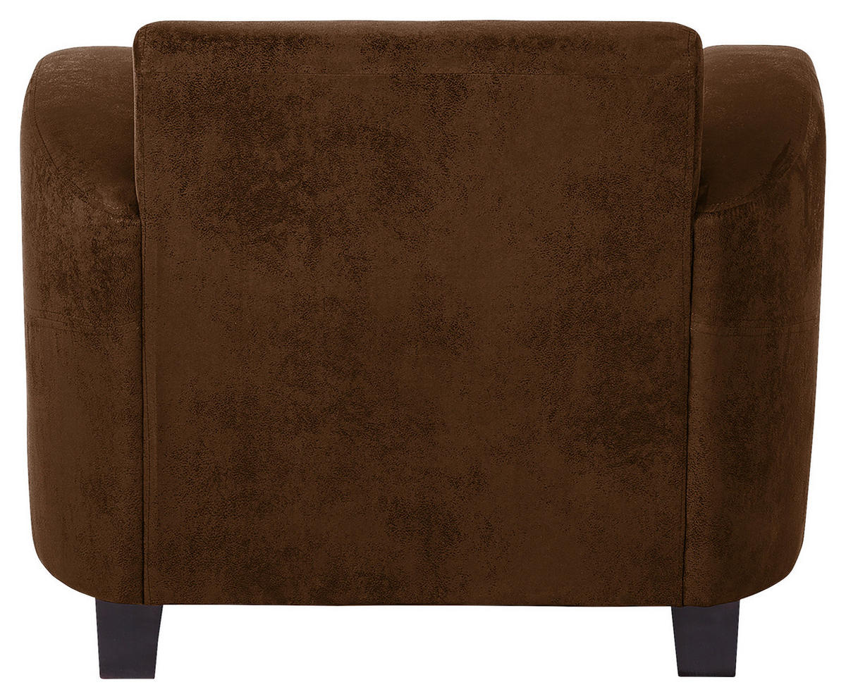 SITZGARNITUR in Lederlook Braun  - Dunkelbraun/Braun, Design, Textil (92/80/89cm) - Livetastic