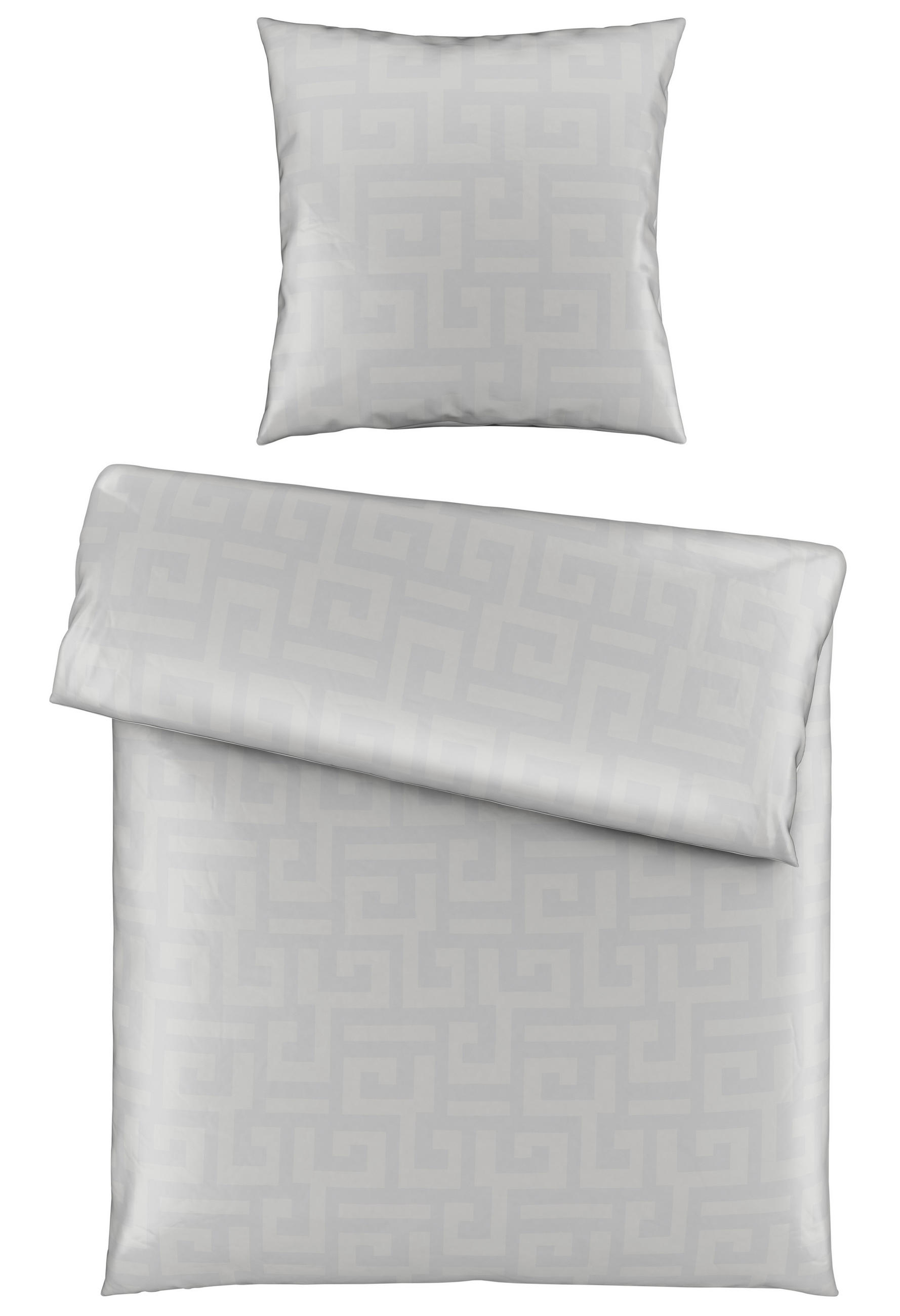 WENDEBETTWÄSCHE Mila Satin - Silberfarben, Basics, Textil (135/200cm) - Bio:Vio