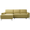 ECKSOFA Hellgrün Chenille  - Alufarben/Hellgrün, Design, Textil/Metall (160/248cm) - Sedda