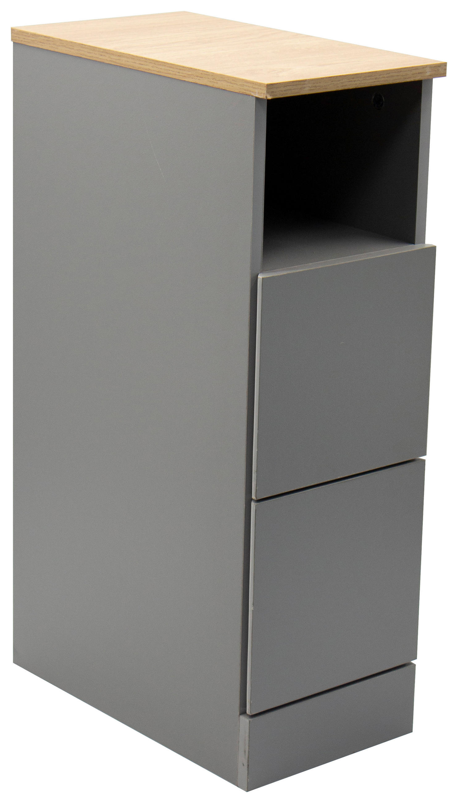 Boxxx Nachtschrank Grau, Eiche Artisan 19.6x60x34 cm