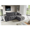 ECKSOFA FERANO in Velours Grau  253/172 cm  - Schwarz/Grau, Design, Kunststoff/Textil (253/172cm) - Livetastic