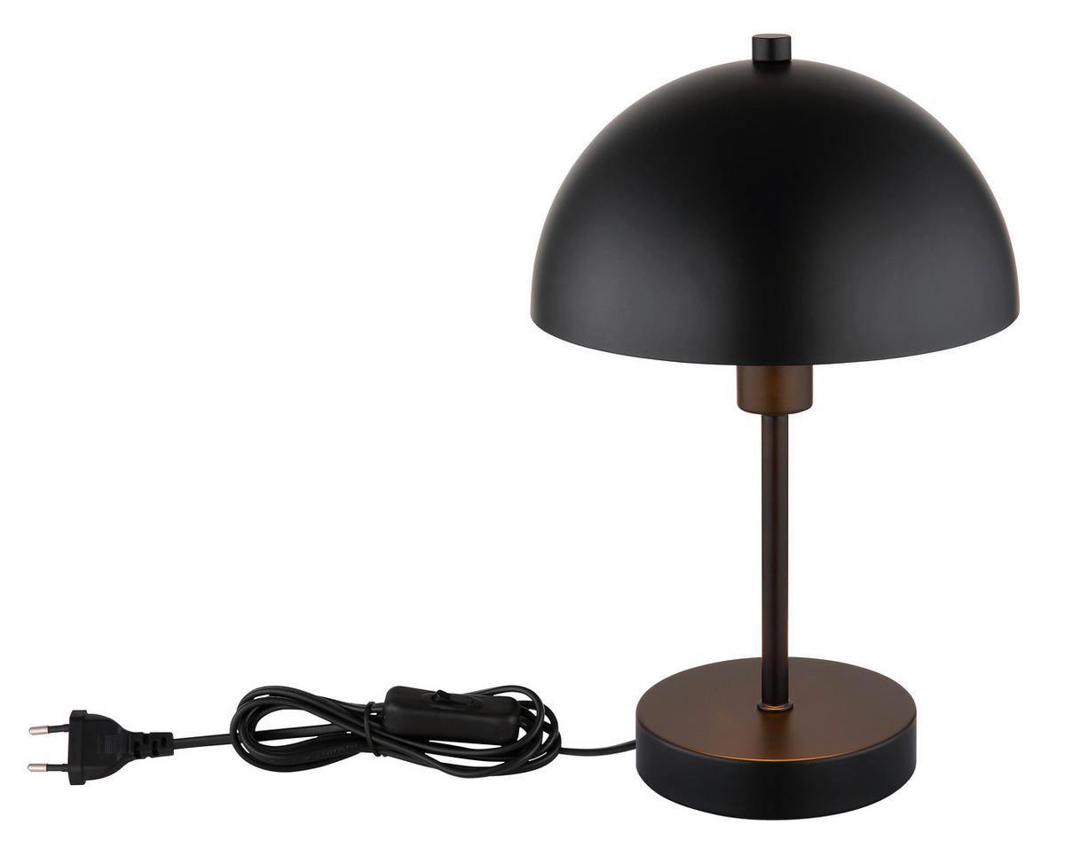 STOLNÍ LAMPA, E14, 20/31 cm  - černá, Design, kov/plast (20/31cm) - Globo