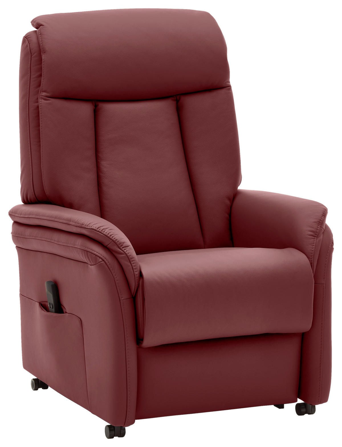 FERNSEHSESSEL in Brombeere  - Brombeere, Konventionell, Leder/Kunststoff (74/107/84cm) - Valdera
